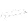 Mexen Arno towel hanger, Gold - 7020724-50