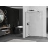 Mexen Kioto-R rounded Walk-in shower wall 130 x 200 cm, transparent 8 mm, gun metal - 800-130-101-95-06