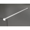 Mexen Kioto Walk-in Shower Wall 100 x 200 cm, Graphite 8 mm, White - 800-100-101-20-40