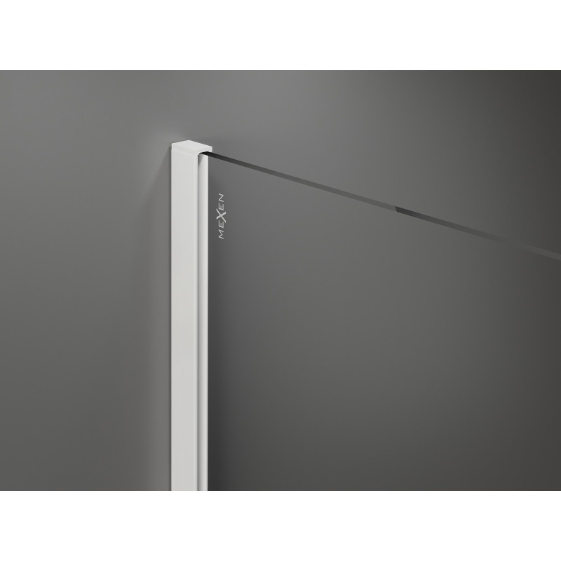 Mexen Kioto Walk-in Shower Screen 70 x 200 cm, White Pattern 8 mm, White - 800-070-101-20-85