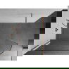 Mexen Kioto Curved Shower Wall Walk-in 90 x 200 cm, Transparent 8 mm, Brushed Copper - 800-090-101-65-06