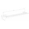 Mexen Arno double towel rack, Chrome - 7020725-00
