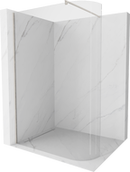 Mexen Kioto Curved Walk-in Shower Wall 80 x 200 cm, Transparent 8 mm, Brushed Nickel - 800-080-101-97-06