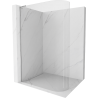 Mexen Kioto L Curved Walk-in Shower Panel 110 x 200 cm, Transparent, Chrome - 800-110-103-01-06