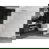 Mexen Kioto L Curved Walk-in Shower Panel 110 x 200 cm, Transparent, Chrome - 800-110-103-01-06