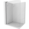 Mexen Kioto L Curved Walk-in Shower Wall 100 x 200 cm, Transparent, Black - 800-100-103-70-06