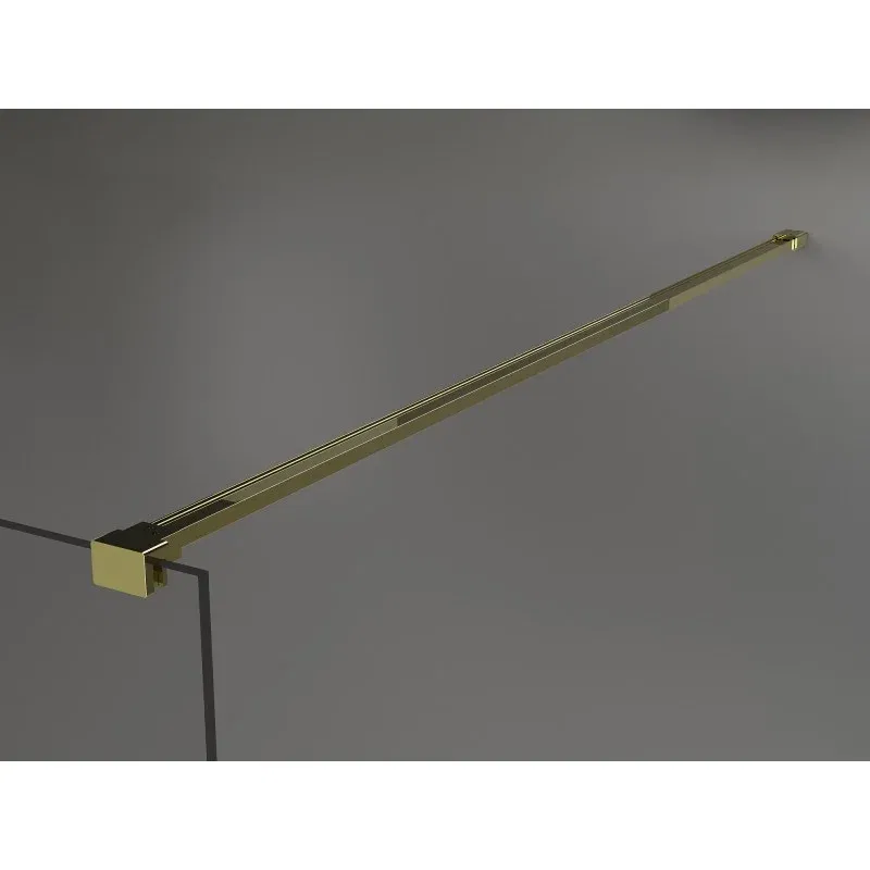 Mexen Kioto shower wall Walk-in 120 x 200 cm, transparent 8 mm, gold - 800-120-101-50-00