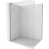 Mexen Kioto L Rounded Walk-in Shower Wall 80 x 200 cm, transparent, rose gold - 800-080-103-60-06
