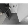 Mexen Kioto+ shower wall with shelf Walk-in 100 x 200 cm, transparent, brushed gun gray - 800-100-121-66-00