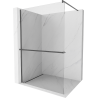 Mexen Kioto+ shower wall with shelf Walk-in 115 x 200 cm, transparent, gun gray brushed - 800-115-121-66-00