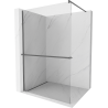Mexen Kioto+ Walk-in Shower Screen with Shelf 70 x 200 cm, Transparent, Gun Metal - 800-070-121-95-00