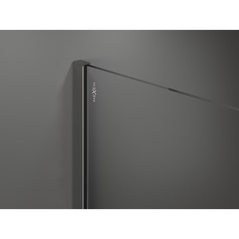 Mexen Kioto+ shower panel with shelf Walk-in 130 x 200 cm, transparent, gun metal - 800-130-121-95-00