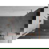 Mexen Kioto+ Shower Wall with Walk-in Shelf 110 x 200 cm, Transparent, Brushed Copper - 800-110-121-65-00
