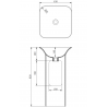 Mexen Ria freestanding basin made of composite 45 x 45 cm, white matte - 26584500