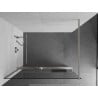 Mexen Kioto+ Shower Wall with Walk-in Shelf 115 x 200 cm, Transparent, Brushed Nickel - 800-115-121-97-00
