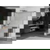 Mexen Kioto+ shower wall with shelf Walk-in 140 x 200 cm, black pattern, brushed gun gray - 800-140-121-66-70