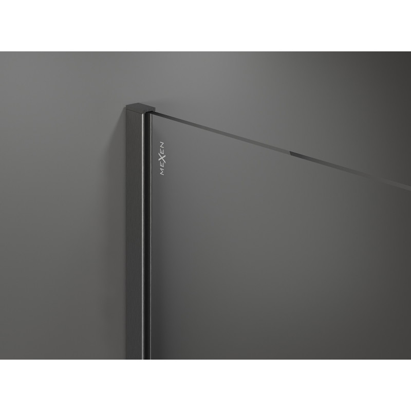 Mexen Kioto+ shower wall with shelf Walk-in 70 x 200 cm, frost, gun gray brushed - 800-070-121-66-30
