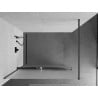 Mexen Kioto+ shower panel with shelf Walk-in 100 x 200 cm, frost, brushed gun gray - 800-100-121-66-30