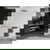 Mexen Kioto+ Shower Wall with Walk-in Shelf 80 x 200 cm, Frosted, Gun Metal - 800-080-121-95-30