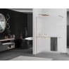 Mexen Kioto+ shower panel with Walk-in shelf 90 x 200 cm, frost, brushed copper - 800-090-121-65-30