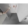 Mexen Kioto+ shower panel with Walk-in shelf 90 x 200 cm, frost, brushed copper - 800-090-121-65-30