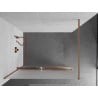 Mexen Kioto+ shower panel with Walk-in shelf 90 x 200 cm, frost, brushed copper - 800-090-121-65-30