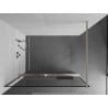 Mexen Kioto+ shower wall with shelf Walk-in 70 x 200 cm, black frame, brushed nickel - 800-070-121-97-70