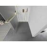 Mexen Kioto+ Walk-in Shower Wall with Shelf 90 x 200 cm, Frosted, Brushed Gold - 800-090-121-55-30