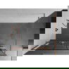 Mexen Kioto+ Walk-In Shower Wall with Shelf 140 x 200 cm, Black Pattern, Brushed Brass - 800-140-121-65-78
