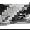Mexen Kioto+ Walk-in Shower Panel with Shelf 80 x 200 cm, Black Pattern, Brushed Nickel - 800-080-121-97-78