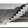Mexen Kioto+ Shower Wall with Walk-in Shelf 130 x 200 cm, Transparent/Frosted, Brushed Bronze - 800-130-121-65-35