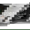 Mexen Kioto+ Walk-in Shower Wall with Shelf 80 x 200 cm, White Pattern, Gun Gray Brushed - 800-080-121-66-85