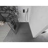 Mexen Kioto+ shower panel with Walk-in shelf 100 x 200 cm, white pattern, gun gray brushed - 800-100-121-66-85