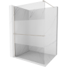 Mexen Kioto+ Walk-in Shower Screen with Shelf 100 x 200 cm, Transparent/Frosted, Brushed Nickel - 800-100-121-97-35