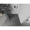 Mexen Kioto+ shower wall with shelf Walk-in 100 x 200 cm, white pattern, gun metal - 800-100-121-95-85
