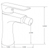 Mexen Axel bidet tap, Black - 73820-70