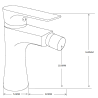 Mexen Axel black bidet faucet - 73820-70