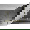 Mexen Kioto+ Shower Wall with Walk-in Shelf 120 x 200 cm, White Pattern, Brushed Gold - 800-120-121-55-85