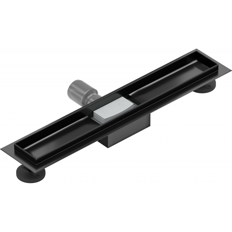 Mexen Flat linear drain body 50 cm, black - 1715050