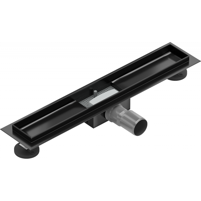Mexen Flat linear drain body 60 cm, Black - 1715060