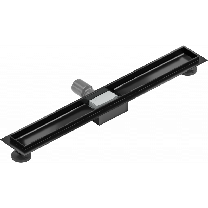 Mexen Flat linear drain body 80 cm, black - 1715080