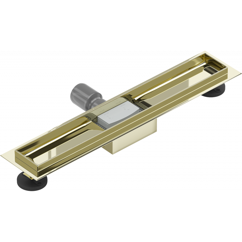 Mexen Flat linear drain body 60 cm, gold - 1515060