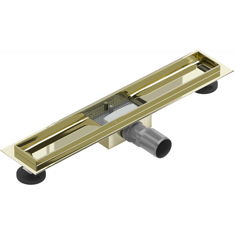 Mexen Flat linear drain body 60 cm, Gold - 1515060