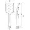 Mexen R-62 1-function Shower Head, Graphite - 79562-66