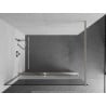Mexen Kioto+ shower wall with shelf Walk-in 130 x 200 cm, transparent/frosted, brushed nickel - 800-130-121-97-35