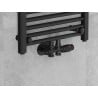 Mexen Radiator Valve Angled/Straight, Duplex, DN50, Black - W908-000-70