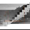 Mexen Kioto+ Walk-in Shower Wall with Shelf 80 x 200 cm, White Pattern, Brushed Copper - 800-080-121-65-97