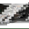 Mexen Kioto+ Walk-in Shower Wall 130 x 200 cm, White Pattern, Brushed Bronze - 800-130-121-65-97