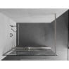 Mexen Kioto+ shower wall with shelf Walk-in 90 x 200 cm, white wave, brushed nickel - 800-090-121-97-97