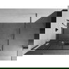 Mexen Kioto+ Shower Wall with Walk-in Shelf 100 x 200 cm, Black Pattern, Gun Metal - 800-100-121-95-77